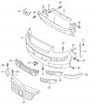Решетка переднего бампера Volkswagen Transporter 7H0807719