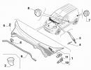 Накладка под лобовое стекло (планка) Citroen Nemo 735492887