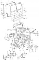 Скоба замка задней двери "ляда" (штифт, зацеп, фиксатор, петля) Volkswagen Transporter 701 827 537 E