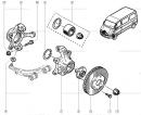 Поворотный кулак правый (цапфа/ D 24) R16 с ABS с 2006 Renault Master 8200750269