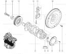 Болт крепления маховика (монтажный "1 шт") Renault Koleos 123150055R