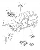 Блок управления стеклоподъемника Volkswagen Caddy 5KO959793