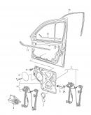 Уплотнитель стекла двери передней левой (наружный) Volkswagen Transporter 7H0 837 433