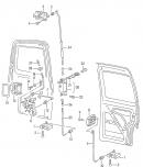 Замок двери задней левой/ правой нижний Volkswagen Transporter 701827635