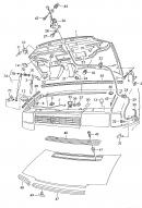 Решетка капота (впуск воздуха) Volkswagen Transporter 701819044