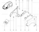 Крыло переднее правое c 2013 (пластмаса) Renault Kangoo 7701478212