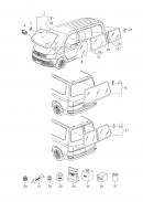 Стекло боковое заднее правое Volkswagen Transporter 7E1 845 332 C