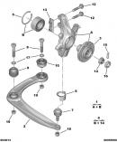 Поворотный кулак левый (цапфа) Peugeot Partner 3646 96