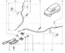 Рычаг стояночного тормоза (ручка, ручник) Nissan Kubistar 8200302853