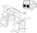 Уплотнитель задних дверей (верхний) Peugeot Expert 1474864080