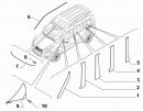 Уплотнитель на крышу левая сторона Opel Combo 51853831