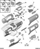 Детали панели (накладка подрулевая) Peugeot Partner 9680932577