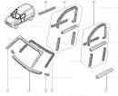Уплотнитель стекла передней двери правой (верхняя часть) Nissan Kubistar 7701205658