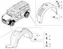 Защита задняя левая под крыло Fiat Doblo 51891108