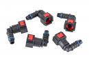 Разъем топливной трубки 8x8 (быстросъем, фитинг/ быстроразъемное соединение AdBlue tekalan с уплотнительным кольцом/ Г - образное/ комплект - 5 шт) Renault Koleos