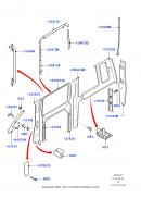 Декоративная накладка лобового стекла правая внутренняя Ford Transit 6C11-V03510