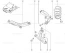 Пружина передняя синий / белый Renault Megane 8200040089
