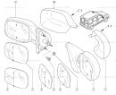 Корпус зеркала заднего вида правый с 2003 Nissan Kubistar 8200245172