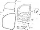Уплотнитель стекла передней двери левой Fiat Doblo 51883273