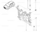 Крепление клипсы радиатора (крепеж, клипса, фиксатор "1 шт") Dacia Duster 215868286R