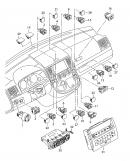 Кнопка обогрева заднего стекла Volkswagen Transporter 7H5 959 621