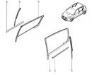 Уплотнитель стекла двери боковой задней правой Renault Sandero Stepway 8200950230