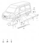 Молдинг левой боковой части (листва, накладка декоративная) Mercedes Sprinter 906 690 33 62